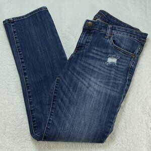Kut From The Kloth Jeans Womens Sz 8 Blue Catherine Boyfriend Mid Rise 32x29